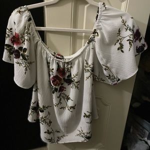 Women’s Floral Print Off-the-Shoulder Blouse